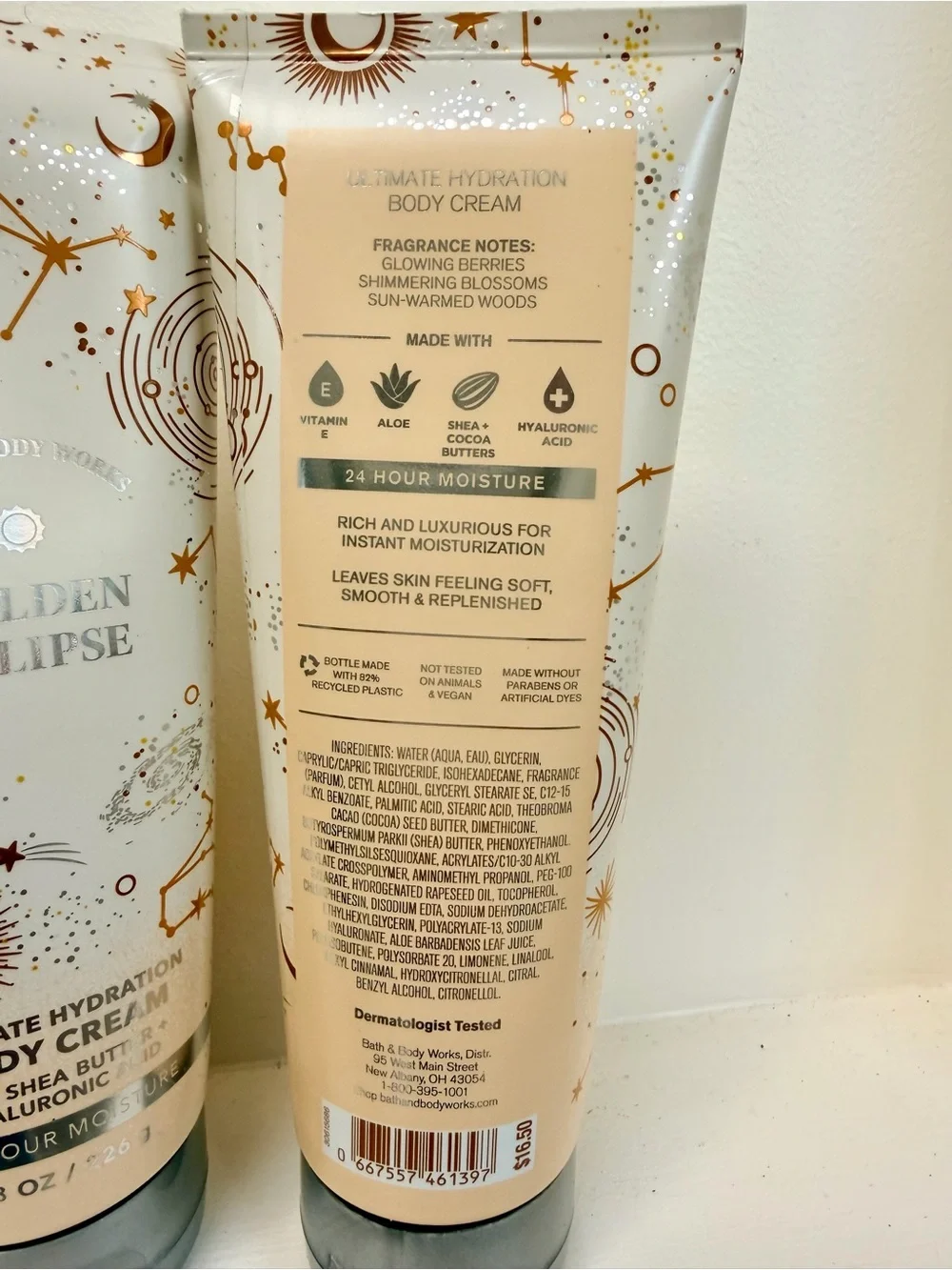 Bath & Body Works Golden Eclipse Body Cream - Gold & White